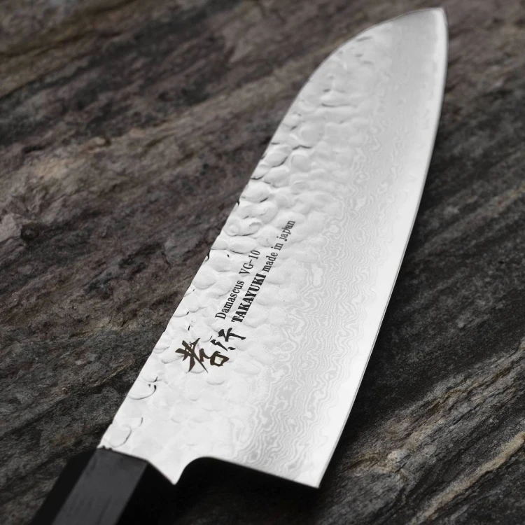 Sakai Takayuki Nanairo VG-10 Green Japoński Nóż Santoku 17 cm