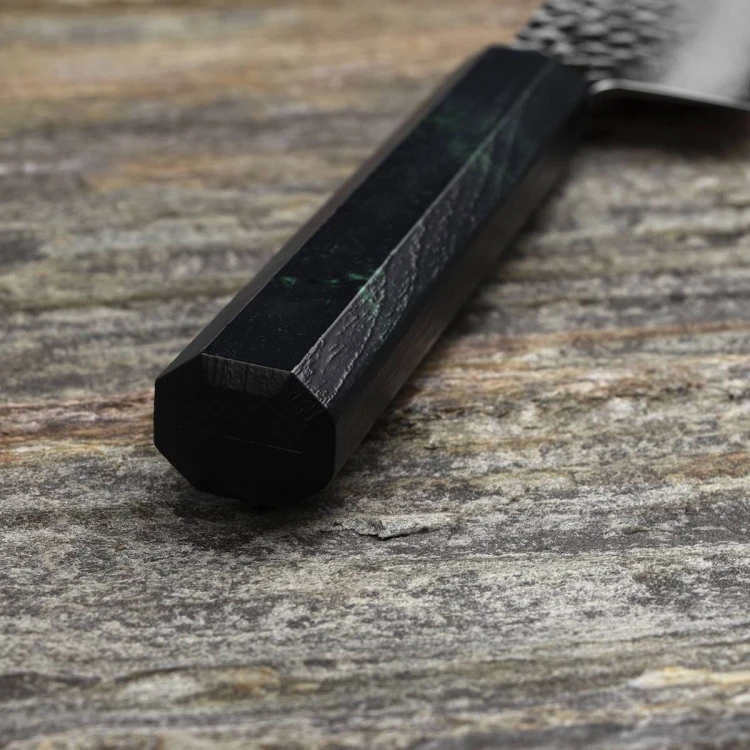 Sakai Takayuki Nanairo VG-10 Green Japoński Nóż Santoku 17 cm