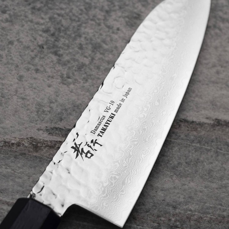 Sakai Takayuki Nanairo VG-10 Blue Japoński Nóż Santoku 17 cm