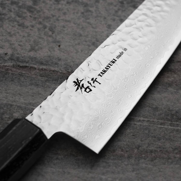 Sakai Takayuki Nanairo VG-10 Ebony Japoński Nóż Kuchenny Szefa Kuchni 60-61 HRC 21cm