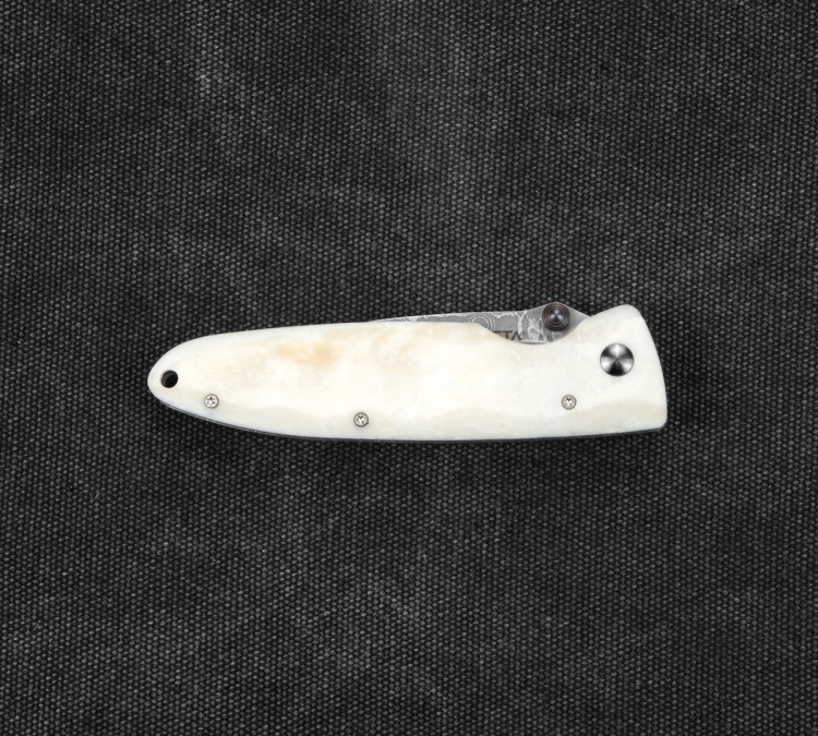 Mcusta Zanmai Classic Wave Corian Damascus Japoński Nóż Składany 8,5cm