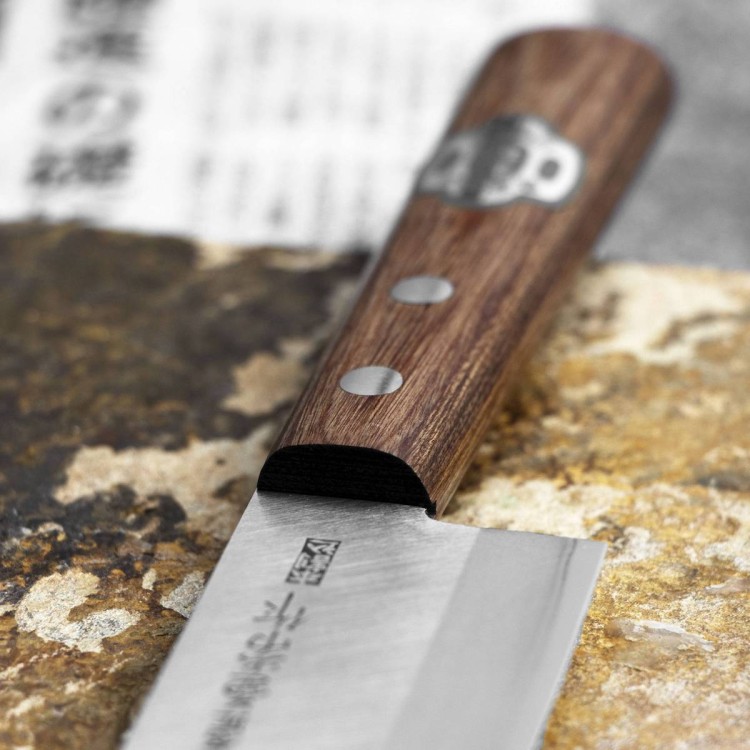 Kanetsune 1000 Shirogami#2/SS Japoński Nóż Mini Nakiri 13,5 cm