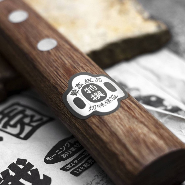 Kanetsune 1000 Shirogami#2/SS Japoński Nóż Mini Nakiri 13,5 cm