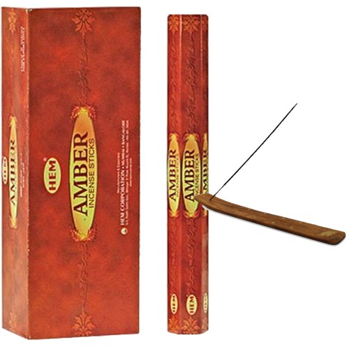 Indyjskie Kadzidełka Bursztyn Amber 20 Sztuk HEM