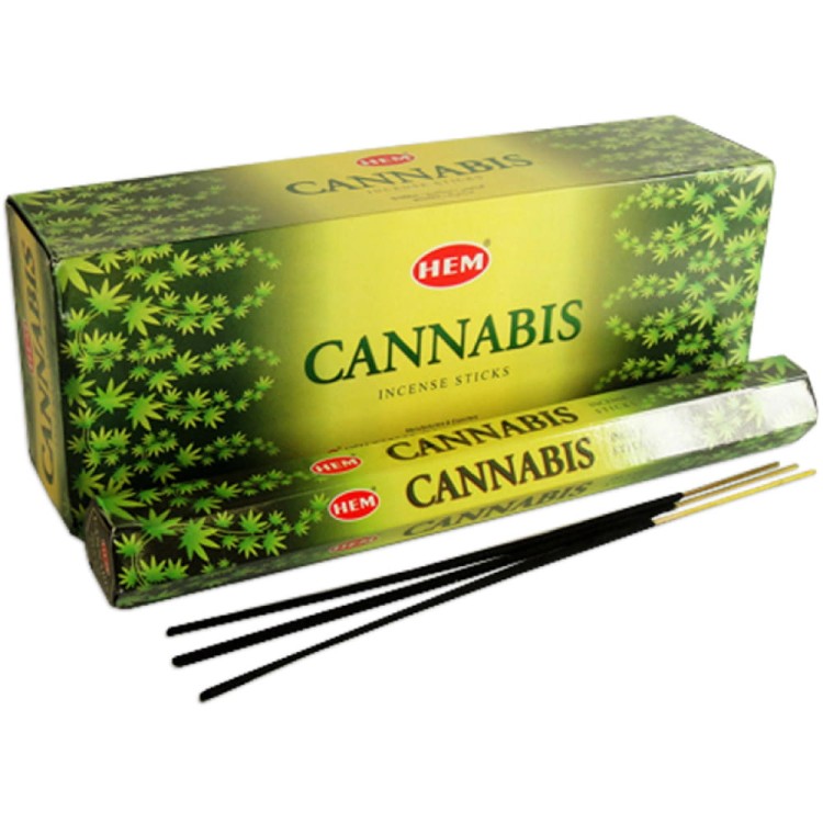 Indyjskie Kadzidełka Konopie Indyjskie Cannabis 20 Sztuk HEM