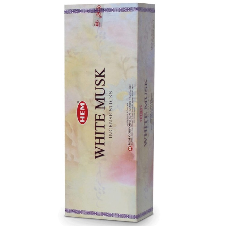 Indyjskie Kadzidełka Białe Piżmo White Musk 20 Sztuk HEM