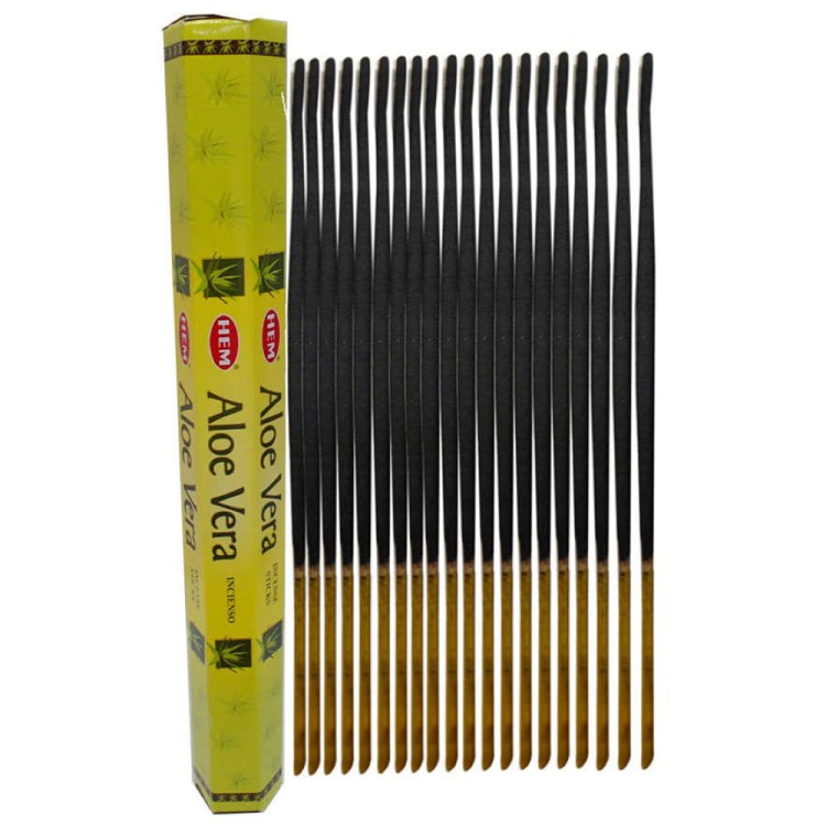 Indyjskie Kadzidełka Aloes Aloe Vera 20 Sztuk HEM