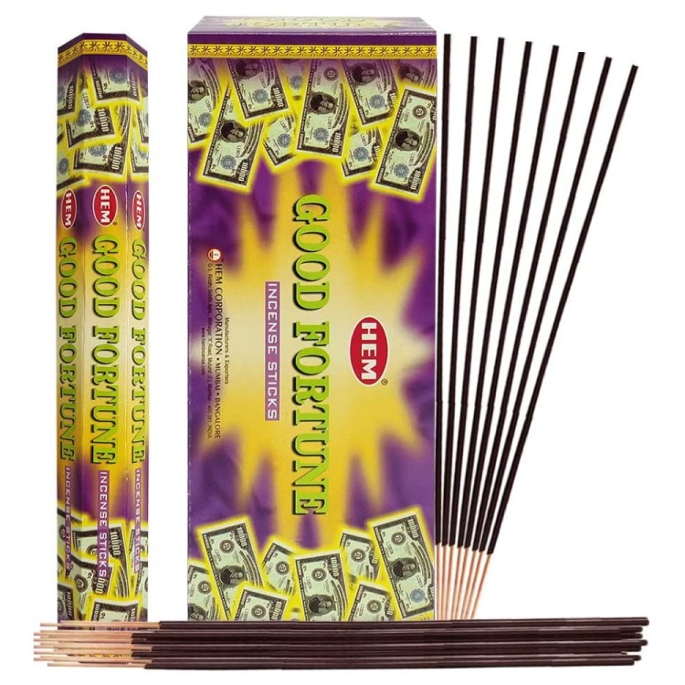 Indyjskie Kadzidełka Szczęście Good Fortune 20 Sztuk HEM
