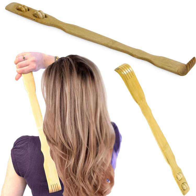 Bambusowa Drapaczka Drapak Do Pleców Koła Do Masażu Masażer 50cm PROORIENT