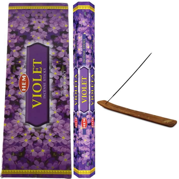 Indyjskie Kadzidełka Kwiat Fiołek Violet 20 Sztuk HEM