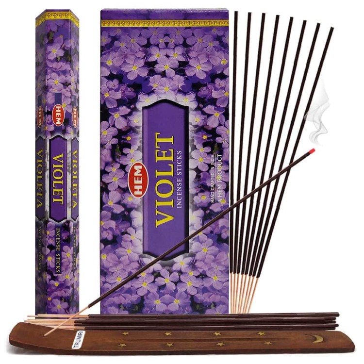 Indyjskie Kadzidełka Kwiat Fiołek Violet 20 Sztuk HEM