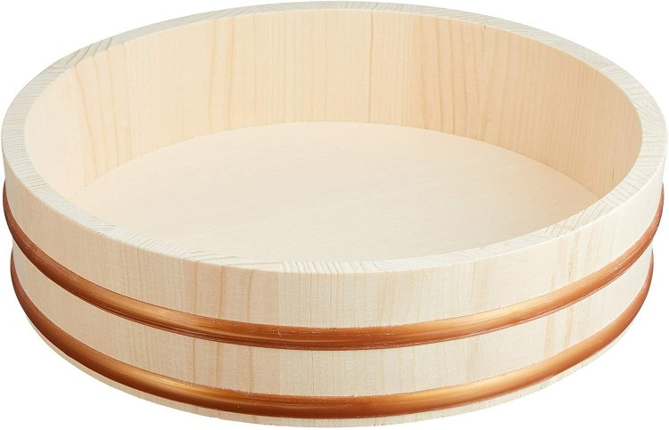 Drewniana Miska Do Przygotowania Ryżu Do Sushi Hangiri 27cm EMRO AZIATICA