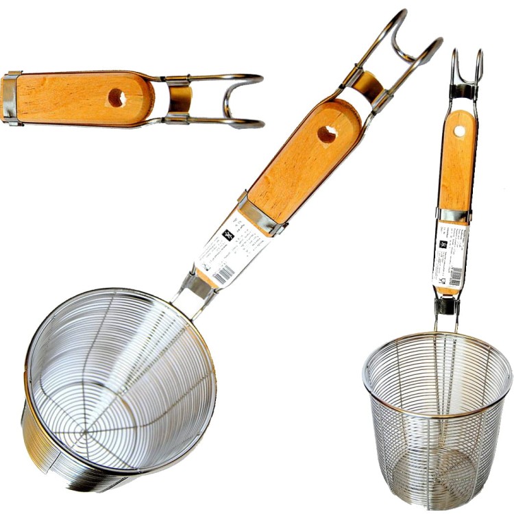 Czerpak Cedzak Sito Do Odcedzania Makaronu Woka Szeroki 12cm Głęboki 11cm HS