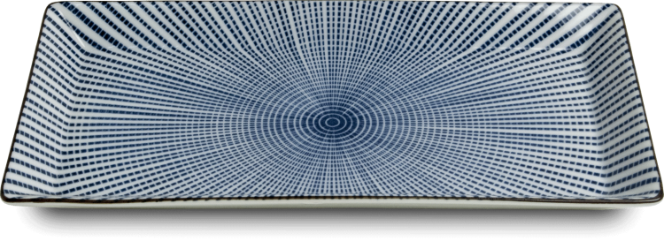 Ceramiczny Niebieski Talerz Do Serwowania Sushi SENDAN TOKUSA 23cm x 12cm