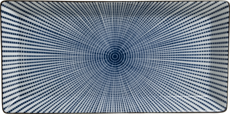 Ceramiczny Niebieski Talerz Do Serwowania Sushi SENDAN TOKUSA 23cm x 12cm