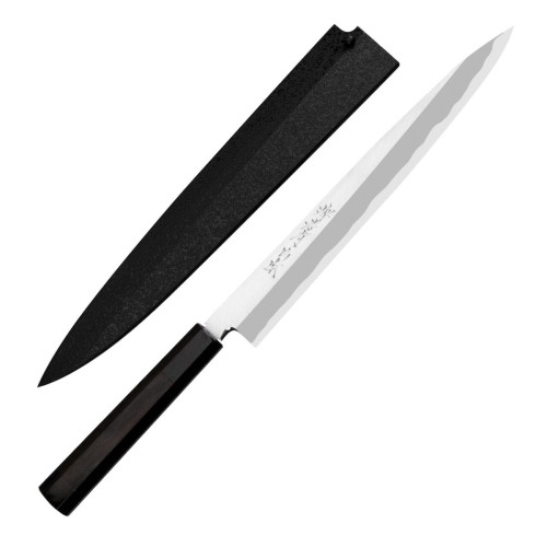 Sakai Takayuki Byakko Shirogami#1 Japoński Nóż Kuchenny Kiritsuke Yanagiba Do Sushi Filetowania 60-61 HRC 24cm