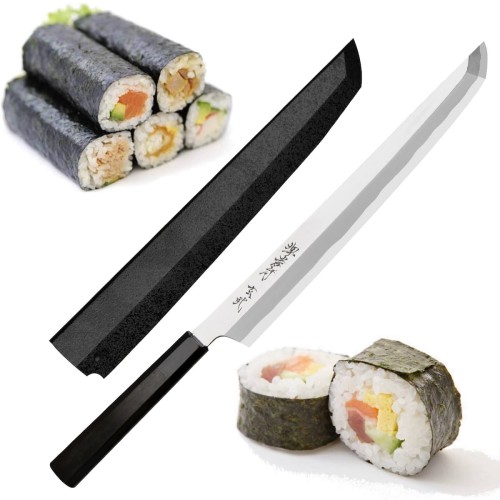 Sakai Takayuki Genbu Aogami#2 Japoński Nóż Kuchenny Sakimaru Do Mięsa i Ryb 62-63 HRC 30 cm