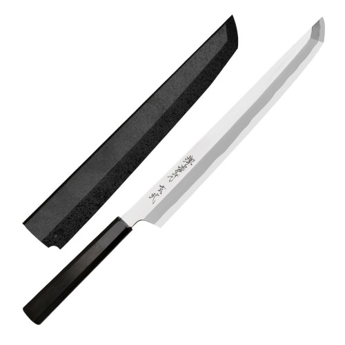Sakai Takayuki Genbu Aogami#2 Japoński Nóż Kuchenny Sakimaru Do Mięsa i Ryb 62-63 HRC 30 cm