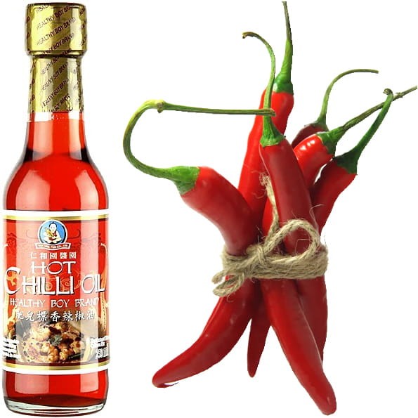 Tajski Olej z Papryczek Chili Bardzo Ostry Do Smażenia Na Woku 250ml HEALTHY BOY BRAND