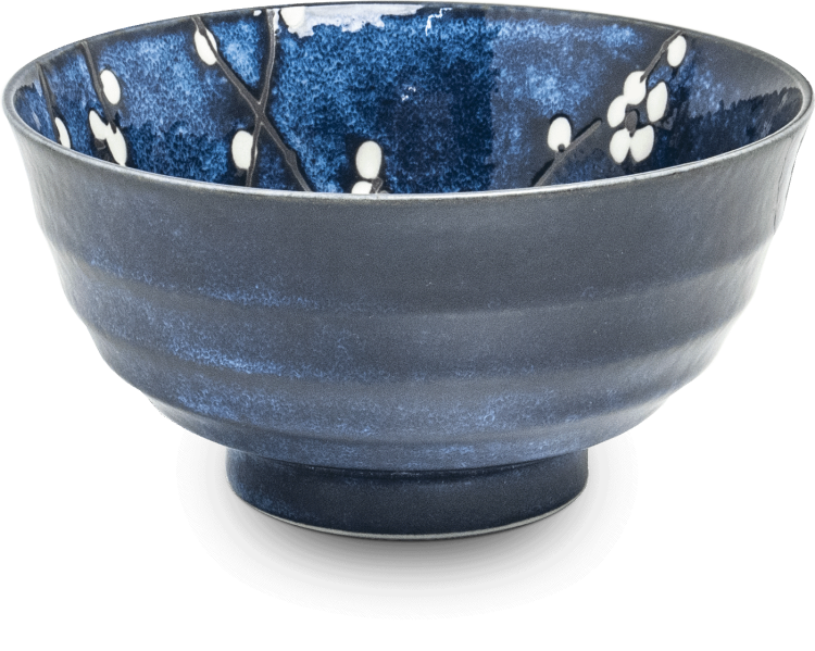 Miseczka Ciemno Niebieska Miska Do Makaronu Zupy Udon 17cm HANA BLUE EDO JAPAN