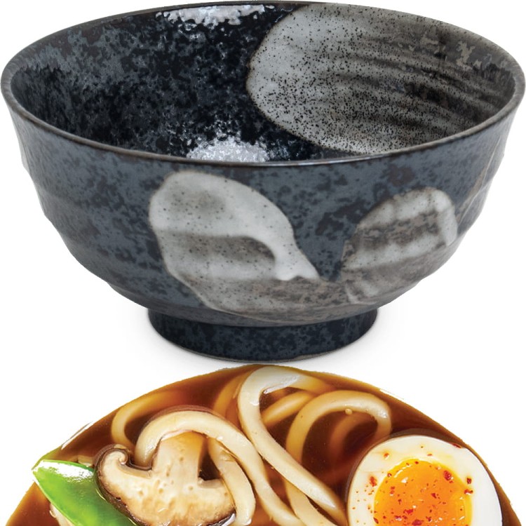 Miseczka Ciemna Miska Do Makaronu Zupy Udon 17cm ANSEN EDO JAPAN