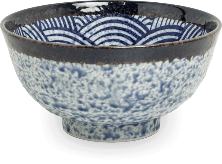 Miseczka Jasno Niebieska Miska Do Makaronu Zupy Udon 17cm JAPANESE WAVE EDO JAPAN