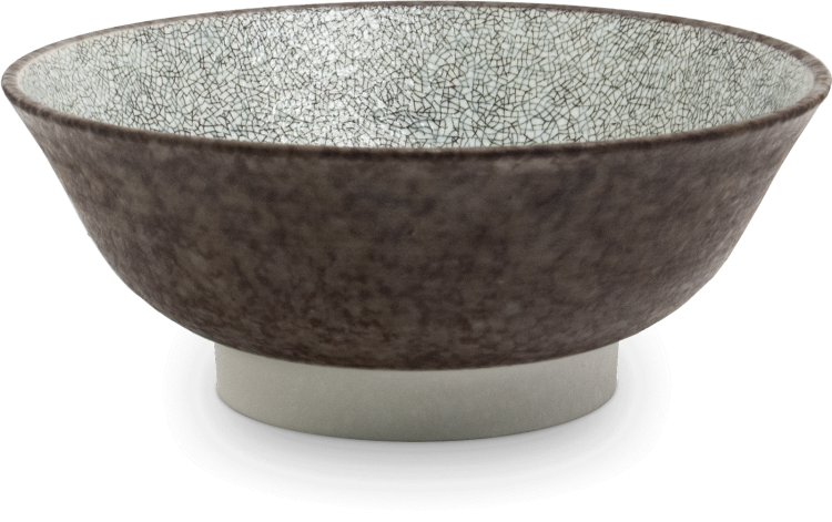 Miseczka Brązowo Biała Miska Do Makaronu Zupy Ramen 22cm KOISHI EDO JAPAN