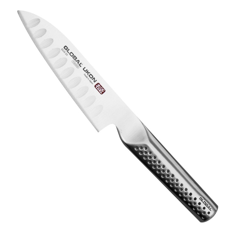 Global Ukon Japoński Nóż Santoku Żłobiony 14cm GUS-20