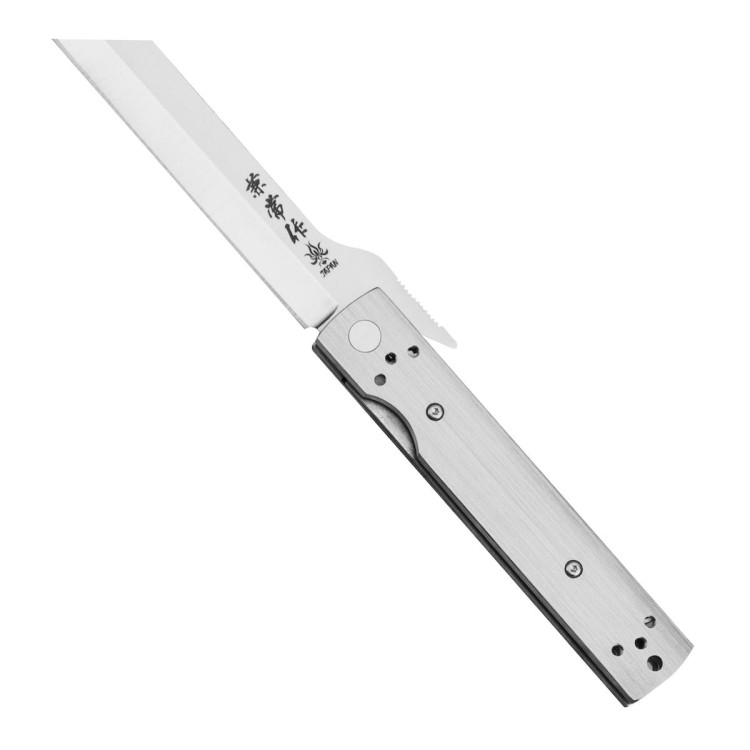 Kanetsune AUS-8 Tanzaku-Tou Japoński Nóż Kieszonkowy Higonokami Srebrny 7,2cm