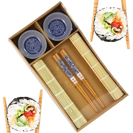 Zestaw Do Podania Sushi Miseczki Maty i Pałeczki Na Prezent PROORIENT