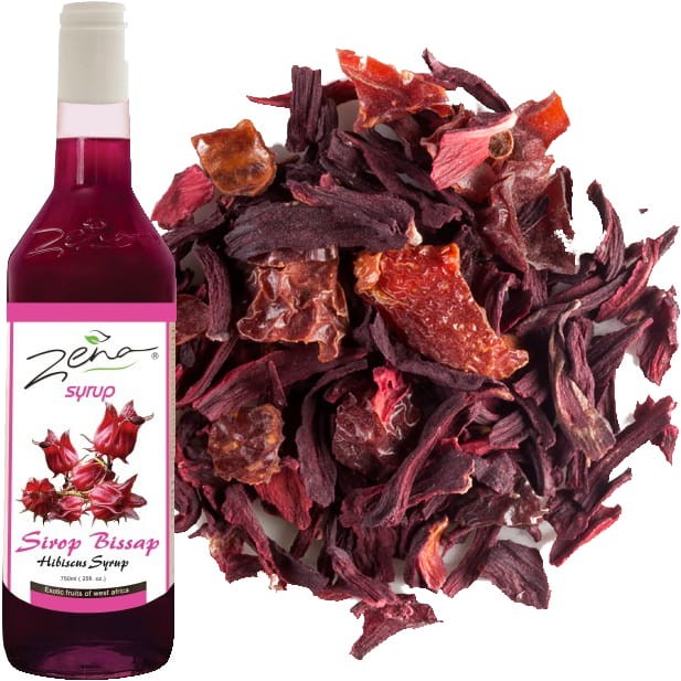 Syrop Hibiscus Do Drinków Napojów Lodów o Smaku Hibiscusa 750ml ZENA