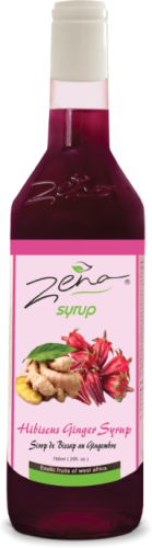 Syrop Hibiscus Imbir Do Drinków Napojów Lodów o Smaku Hibiscusa i Imbiru 750ml ZENA