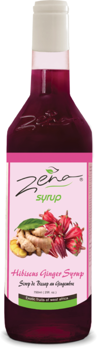 Syrop Hibiscus Imbir Do Drinków Napojów Lodów o Smaku Hibiscusa i Imbiru 750ml ZENA