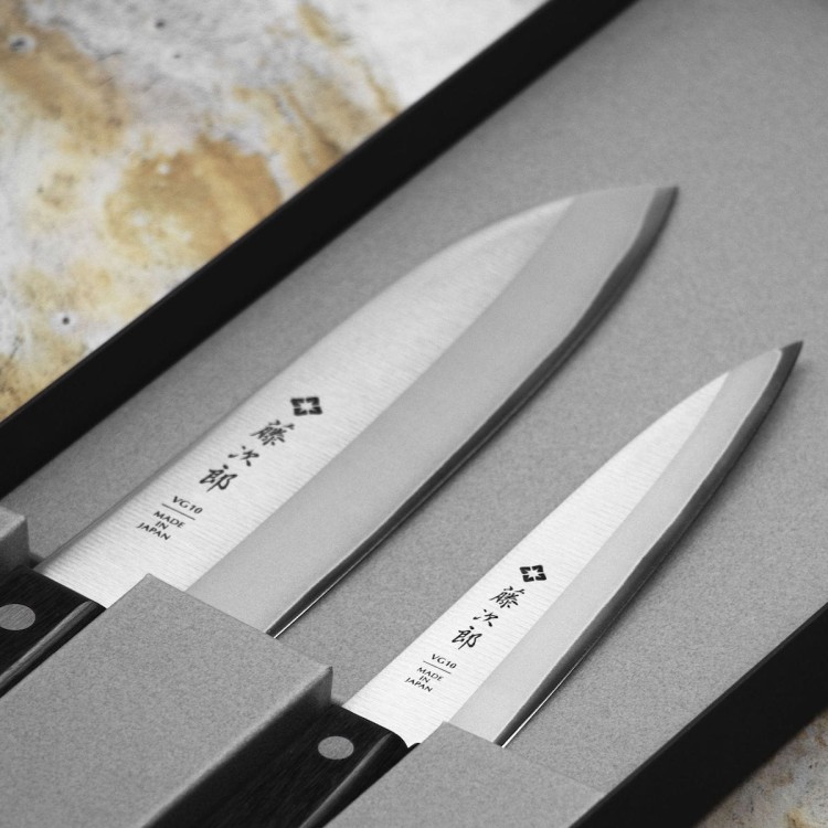 Zestaw 2 Noży Tojiro Basic VG-10 Japoński Uniwersalny 13,5cm i Santoku 16,5cm