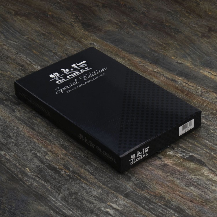 Global Japoński Zestaw Szefa Kuchni 7 Noży w Eleganckim Etui G-666/07KA