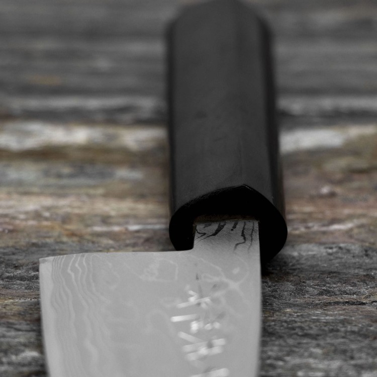 Hideo Kitaoka Shirogami Satin Japoński Nóż Deba 12cm