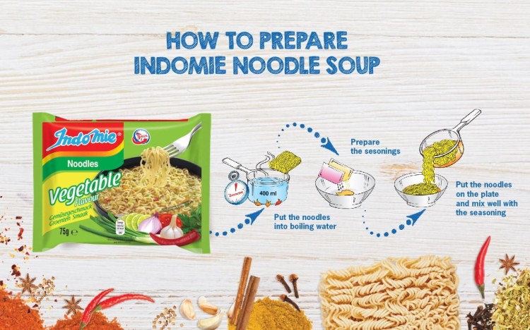 Indonezyjski Makaron Zupka WARZYWNA Instant Vegetable Noodles Soup 75g INDOMIE