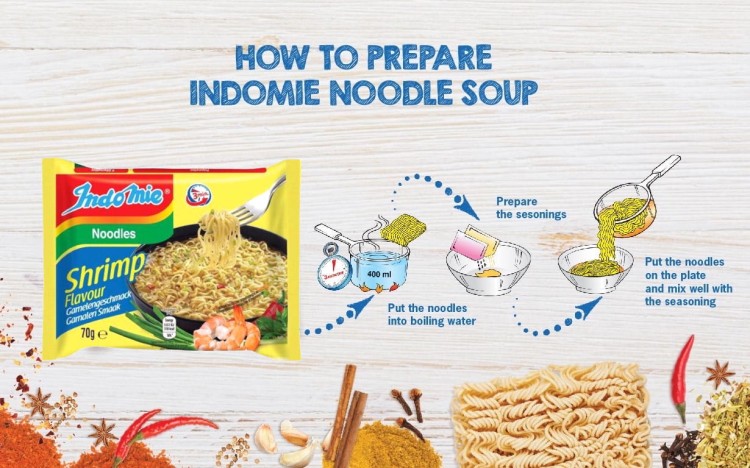 Indonezyjski Makaron Zupka KREWETKOWA Instant Shrimp Noodles Soup 70g INDOMIE