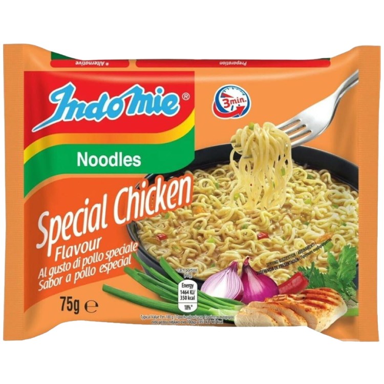 Indonezyjski Makaron Zupka KURCZAK SPECIAL Instant Chicken Noodles Soup 75g INDOMIE