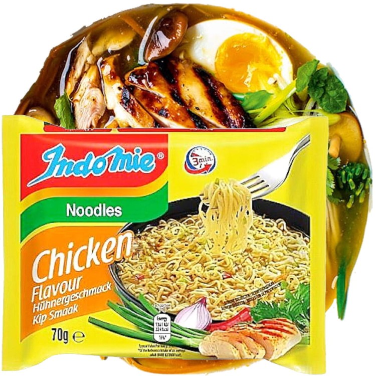 KARTON Indonezyjski Makaron Zupka KURCZAK Instant Chicken Noodles Soup 40x70g INDOMIE
