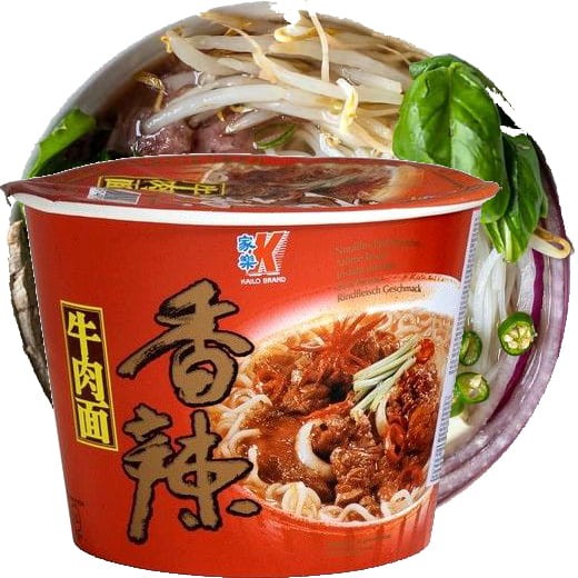 Chińska Zupka Błyskawiczna Makaron Instant Ostra Wołowina Duży Kubek 120g KAILO BRAND