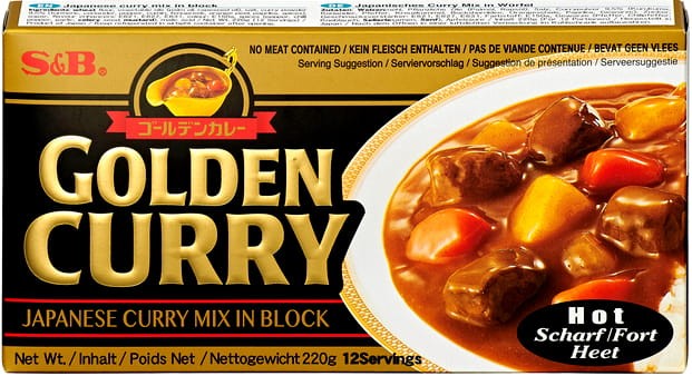 Japońskie Golden Curry HOT Ostre 12 Porcji 220g S&B