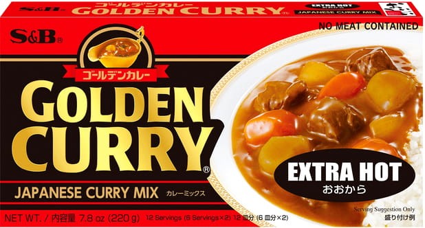 Japońskie Golden Curry EXTRA HOT Bardzo Ostre 12 Porcji 220g S&B