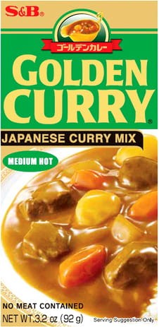 Japońskie Golden Curry MEDIUM HOT Średnio Ostre 5 Porcji 92g S&B