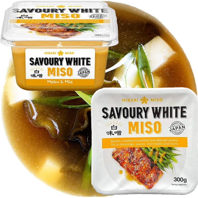 Japońska Pasta z Fermentowanej Soi Do Zupy Miso Jasna Shiro Savoury White 300g HIKARI MISO