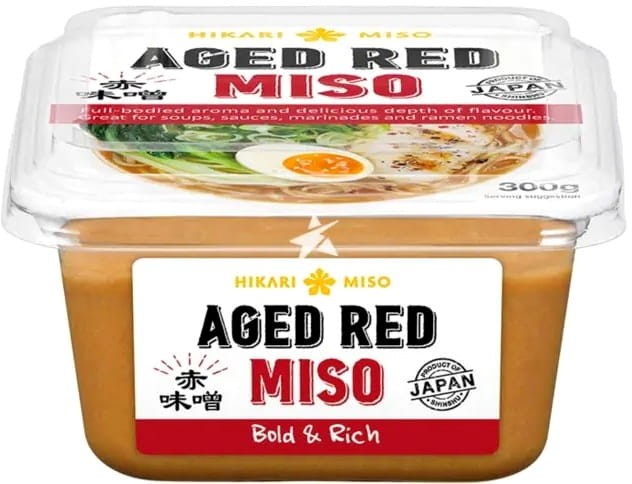 Japońska Pasta z Fermentowanej Soi Do Zupy Miso Ciemna Aged Red 300g HIKARI MISO