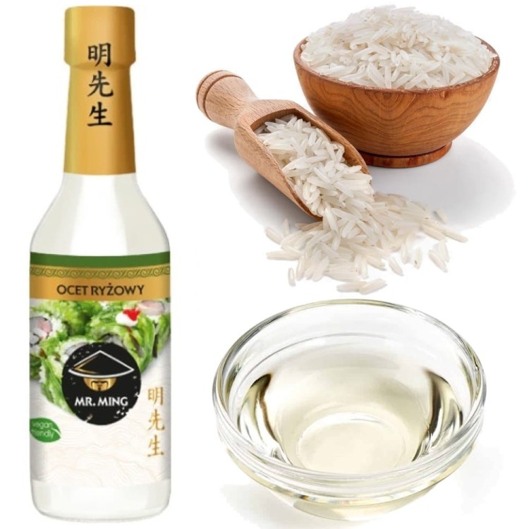 Biały Ocet z Ryżu Ryżowy Do Ryżu Sushi Sałatek i Marynat 150ml MR. MING