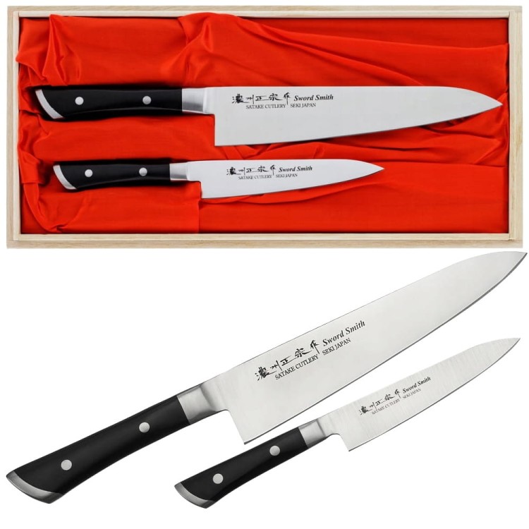 Satake Hiroki Japoński Zestaw 2 Noży Uniwersalny 13cm i Szefa Kuchni 21cm