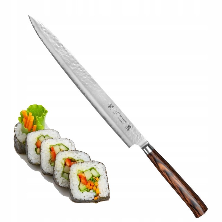 Tamahagane Tsubame Brown VG-5 Japoński Nóż Sashimi Do Sushi 27cm
