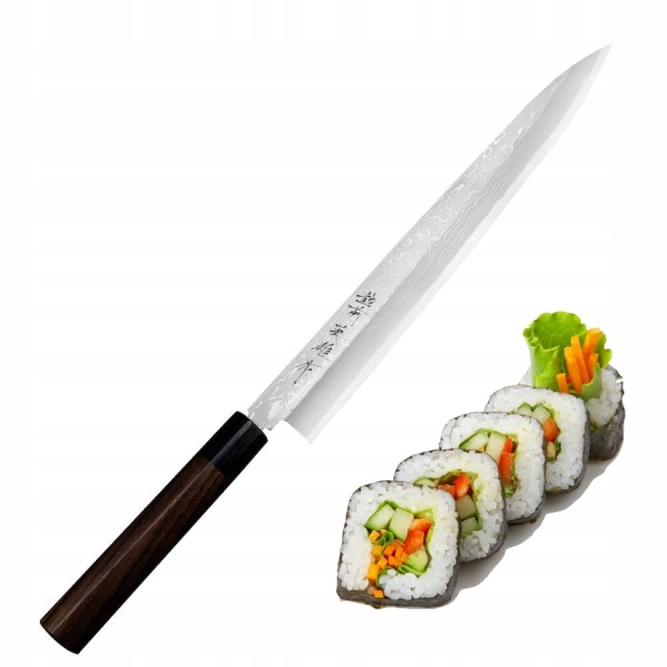 Hideo Kitaoka Shirogami Satin Japoński Nóż Yanagi Sashimi Do Sushi 27cm